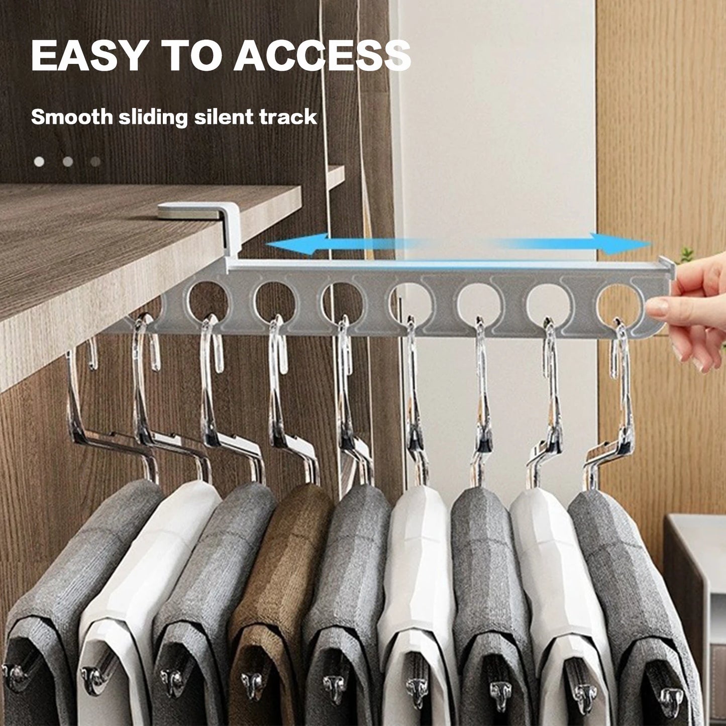 Retractable Closet Pull Out Rod Heavy Duty Closet Valet Rod Suitable for Wardrobes and Storage Areas Peaceful Pleasures Health and Wellness