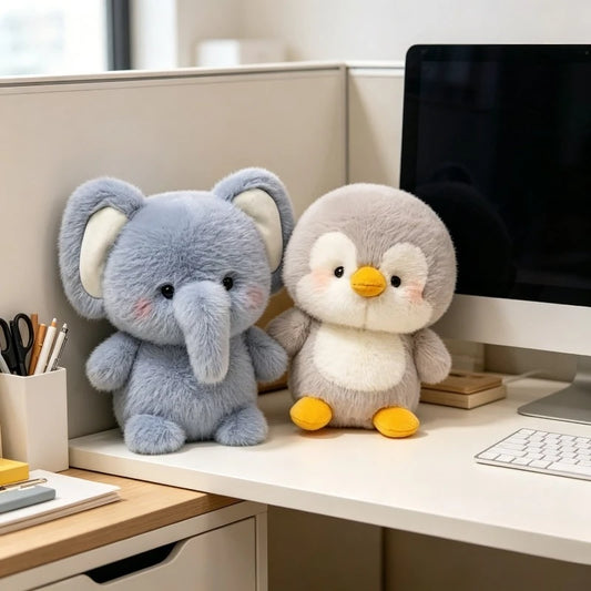 Elephant & Penguin Plush Toy | Soft Stuffed Animal Gift Stuffed Plush Toy Peaceful Pleasures Health and Wellness