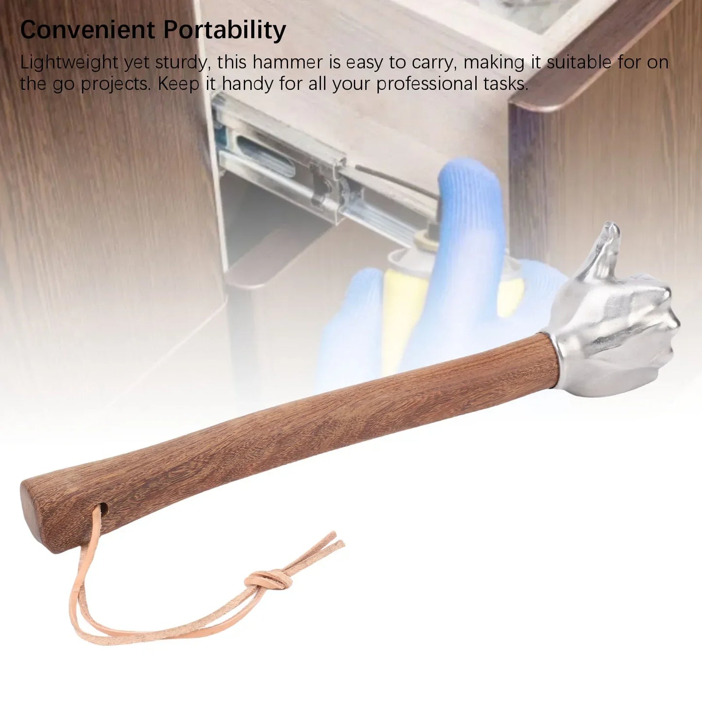 Hammer Hand Wooden Handle Stainless Steel Head Multifunctional