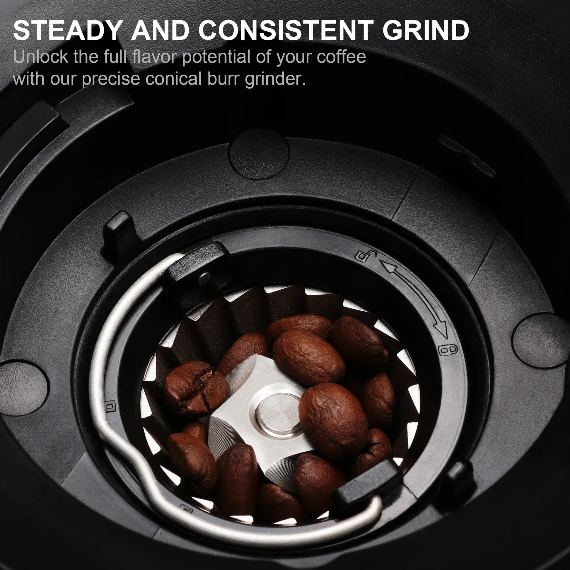 BioloMix Burr Coffee Grinder – 30 Grind Settings, LCD, 300W Coffee Grinder BioloMix