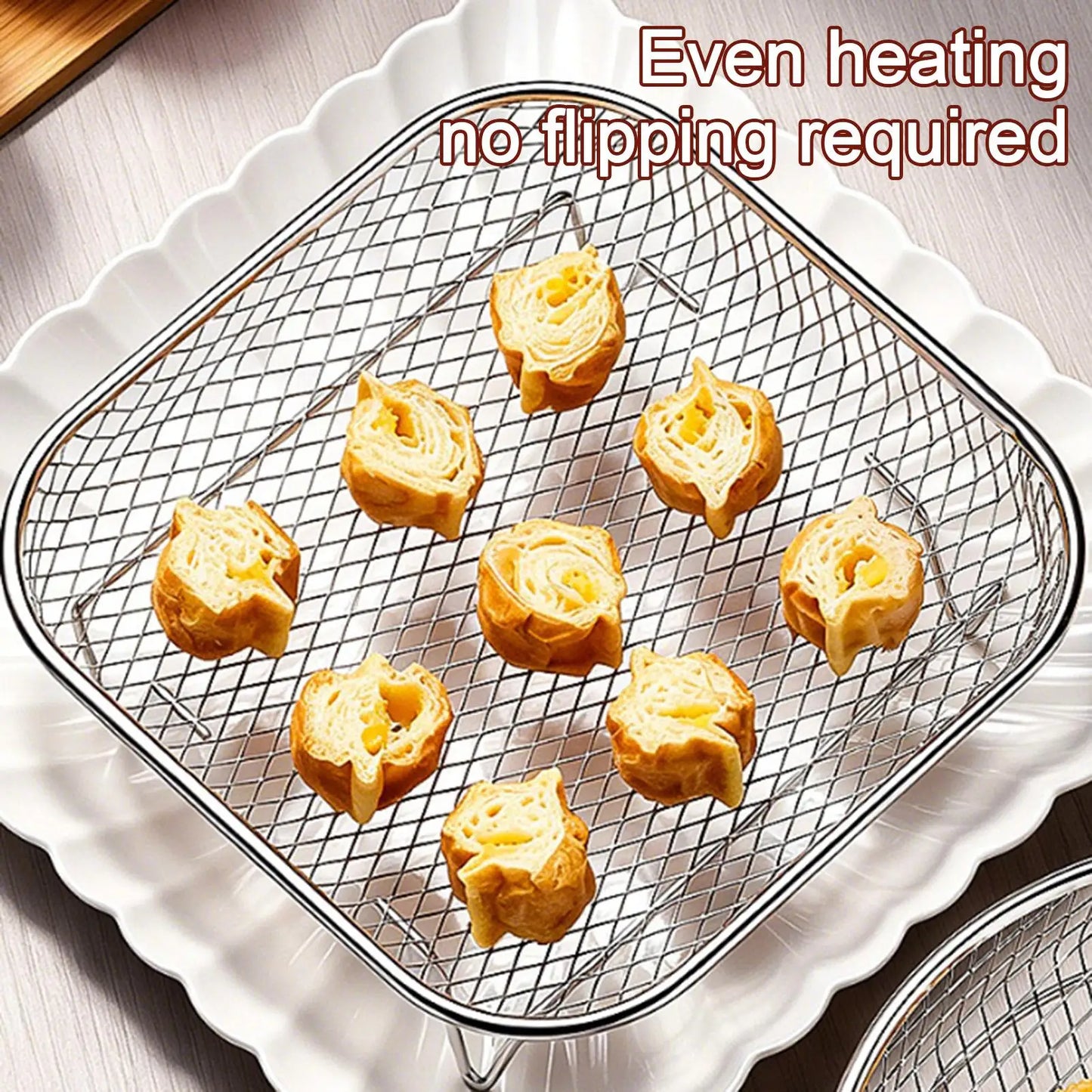 Stainless Steel Stackable Air Fryer Rack & Dehydrator Basket