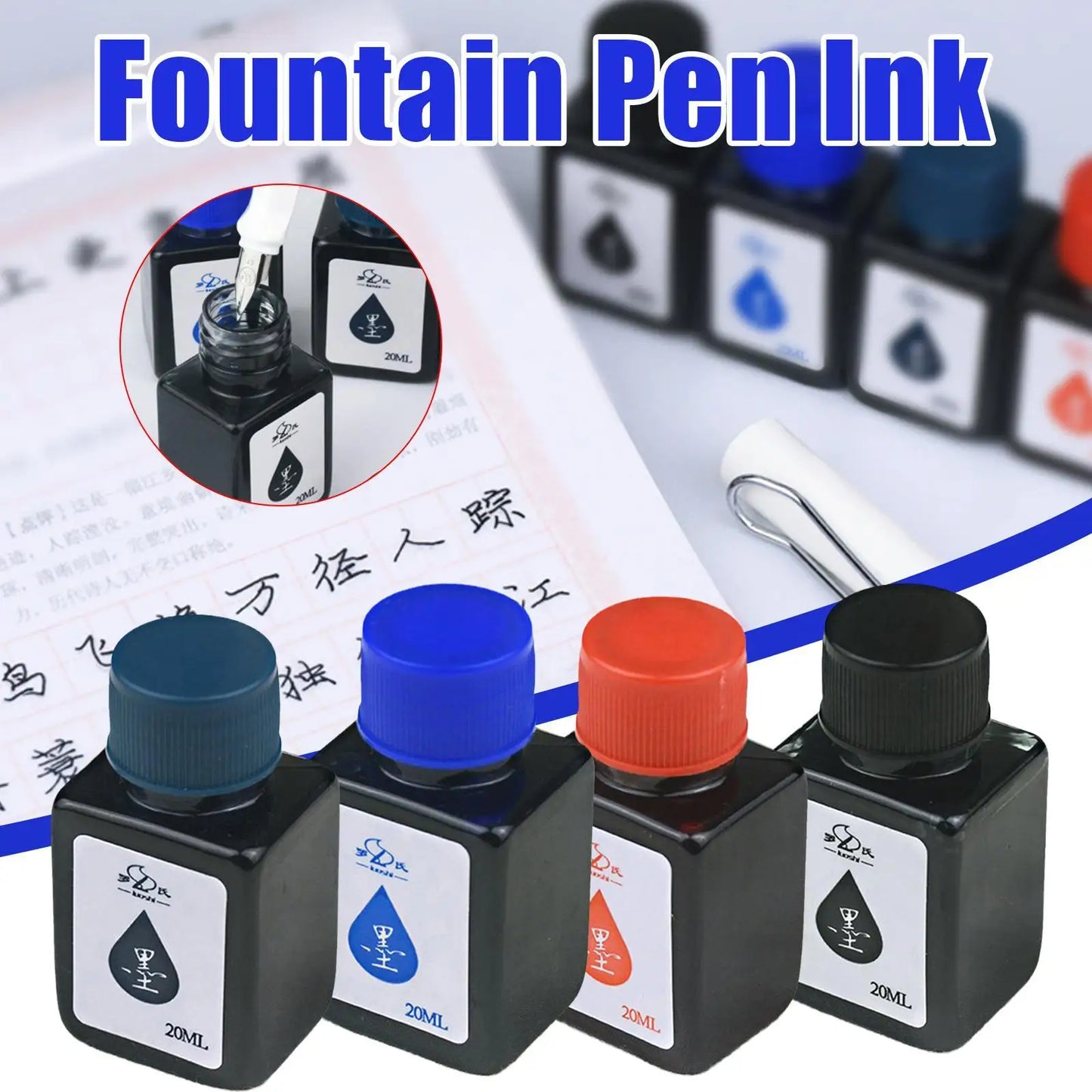 20ml Fountain Pen Ink Bottle | Calligraphy & Writing Ink