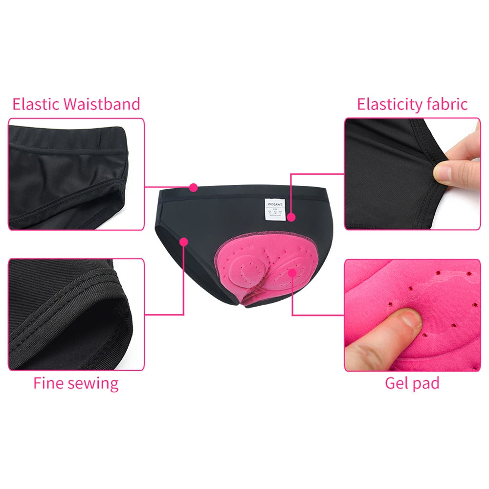 WEFITON 1PCS Women's 4D Gel Padded Cycling Underwear – Breathable, Anti-Chafing Bike Shorts for Mountain & Road Biking Peaceful Pleasures Health and Wellness