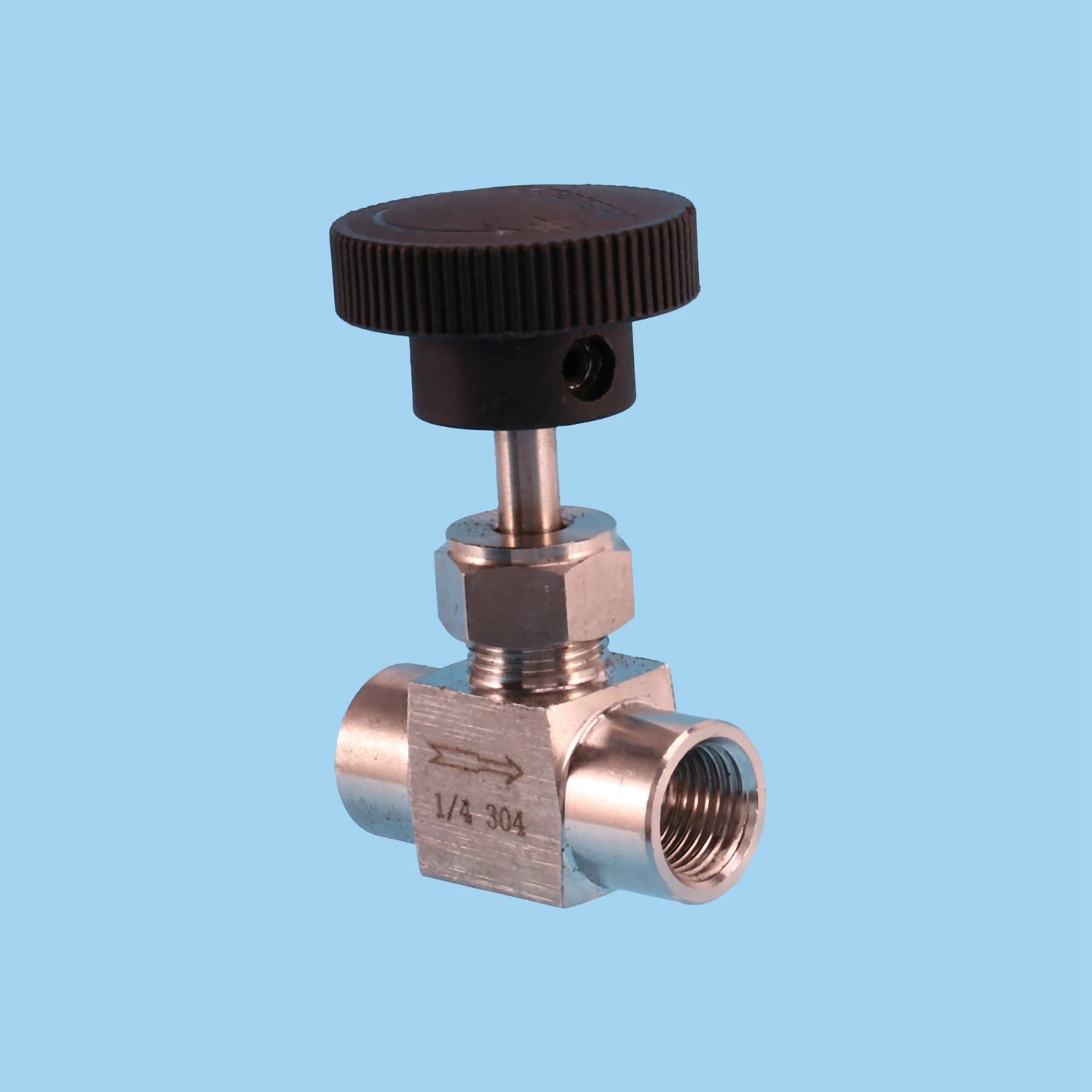 A36T-10X 1/4 Inch BSP Equal Female Thread SS 304 Stainless Steel Flow Control Shut Off Needle Valve Peaceful Pleasures Health and Wellness