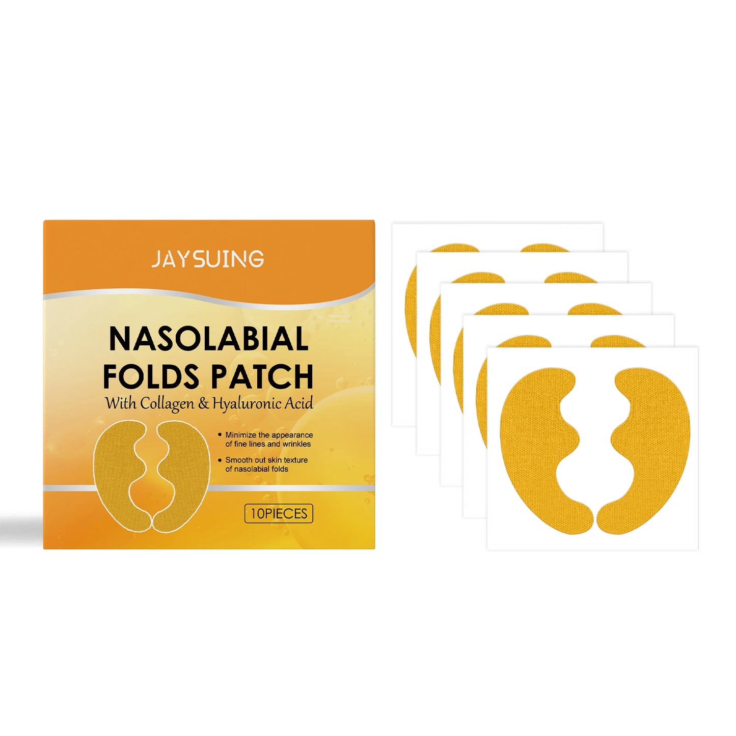 Wrinkle Removal Patch Hyaluronic Nasolabial Folds Face Lifting Sticker Firming Forehead Fine Lines Gel Anti-Aging Collagen Mask Peaceful Pleasures Health and Wellness 10pcs