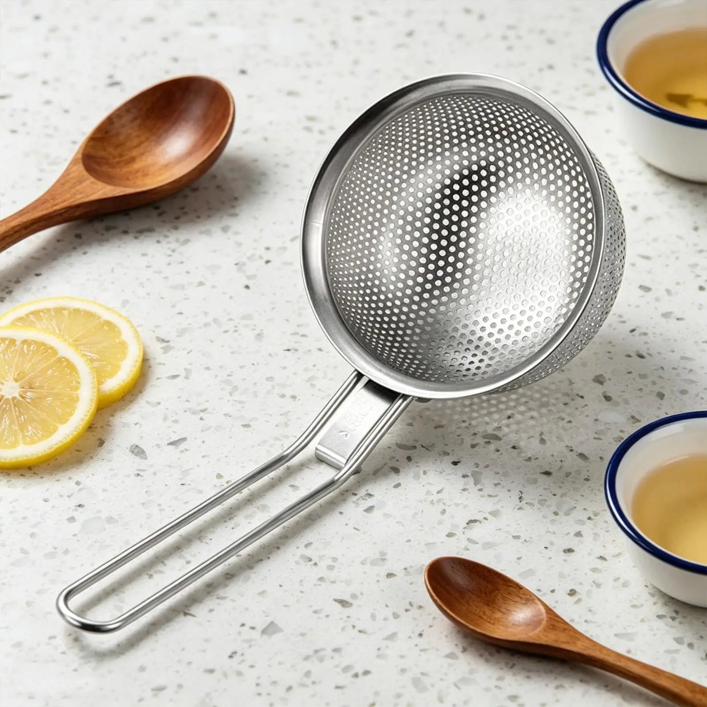 Stainless Steel Fine Mesh Strainer & Skimmer | Kitchen Sieve