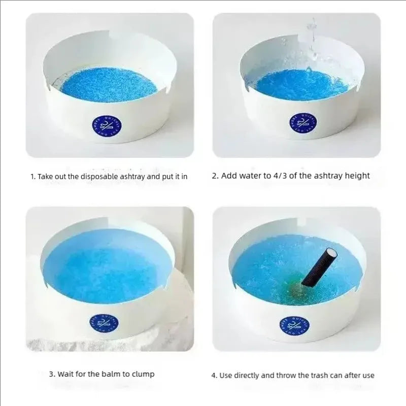 High quality environmental protection disposable paper ashtray with cigarette ointment, specially designed for bars and parties. Peaceful Pleasures Health and Wellness