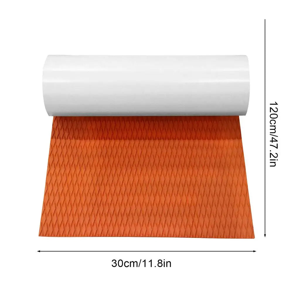 EVA Foam Boat Deck Mat Anti-Slip Marine Flooring 120x30cm Marine Deck Mat Peaceful Pleasures Health and Wellness Orange