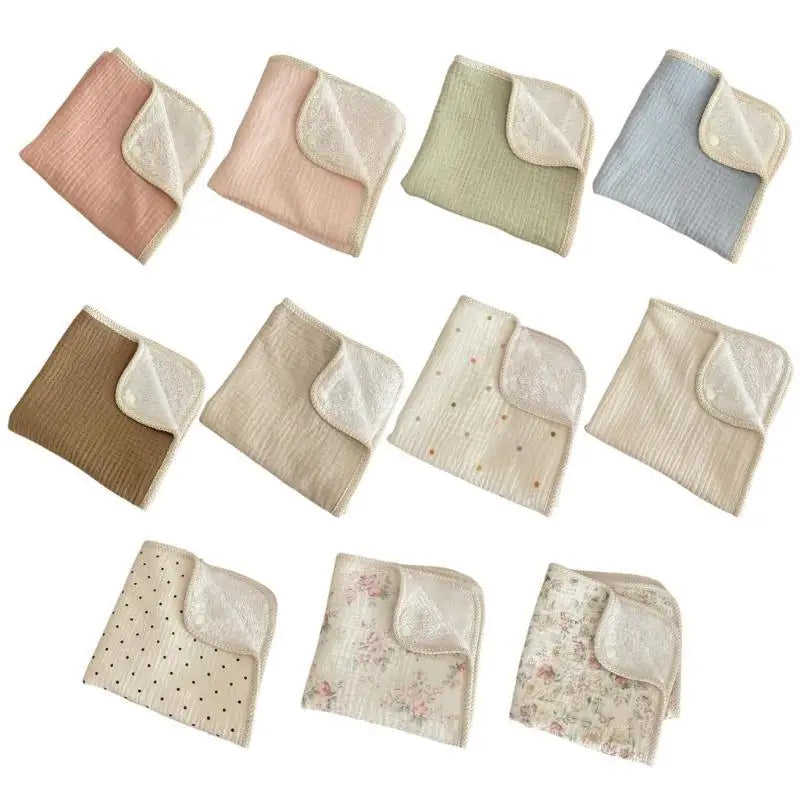 Baby Washcloths Burp Cloths – Soft Square Nursing Towel