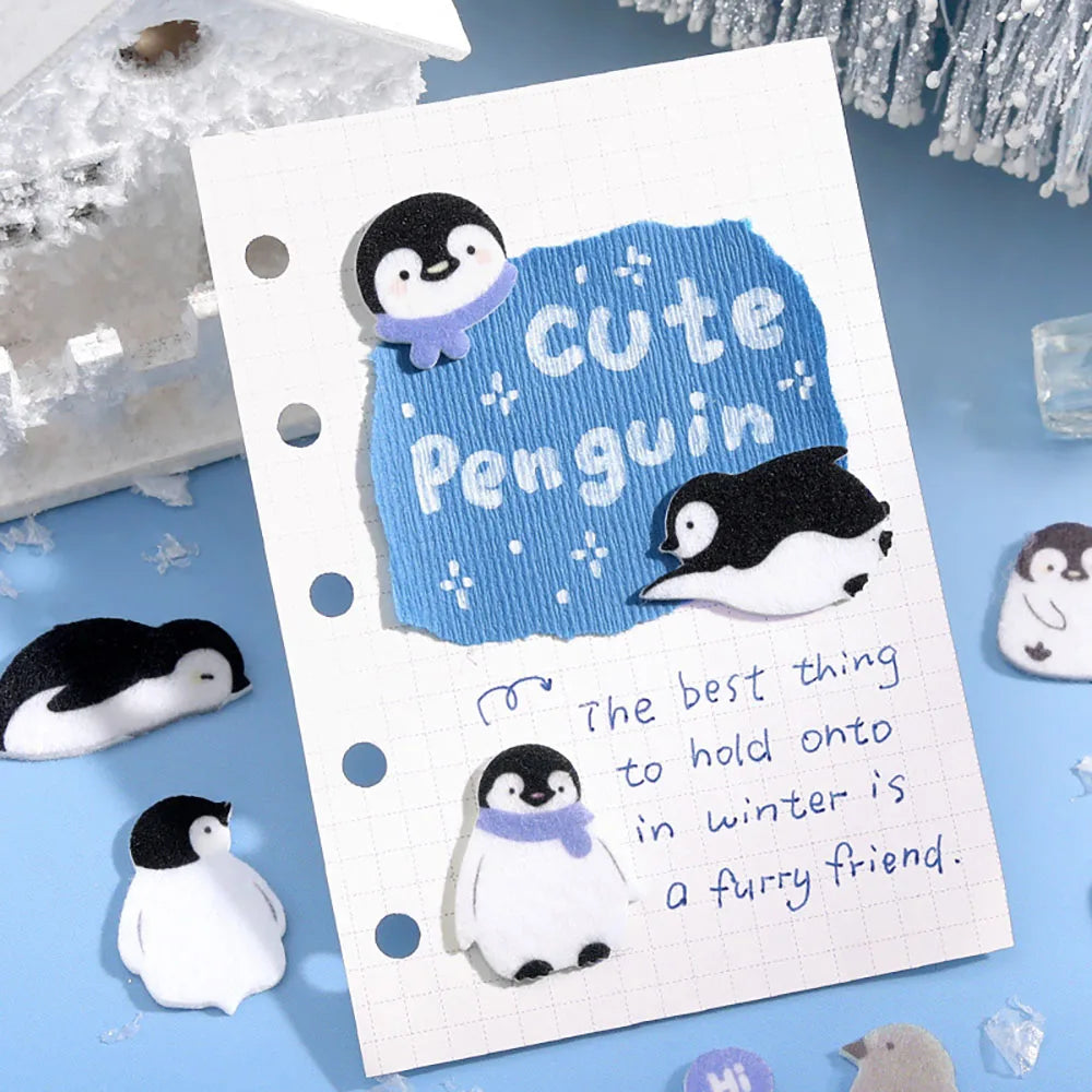 Felt Stickers Polar Letters Soft Cute Arctic Animal Patterns DIY