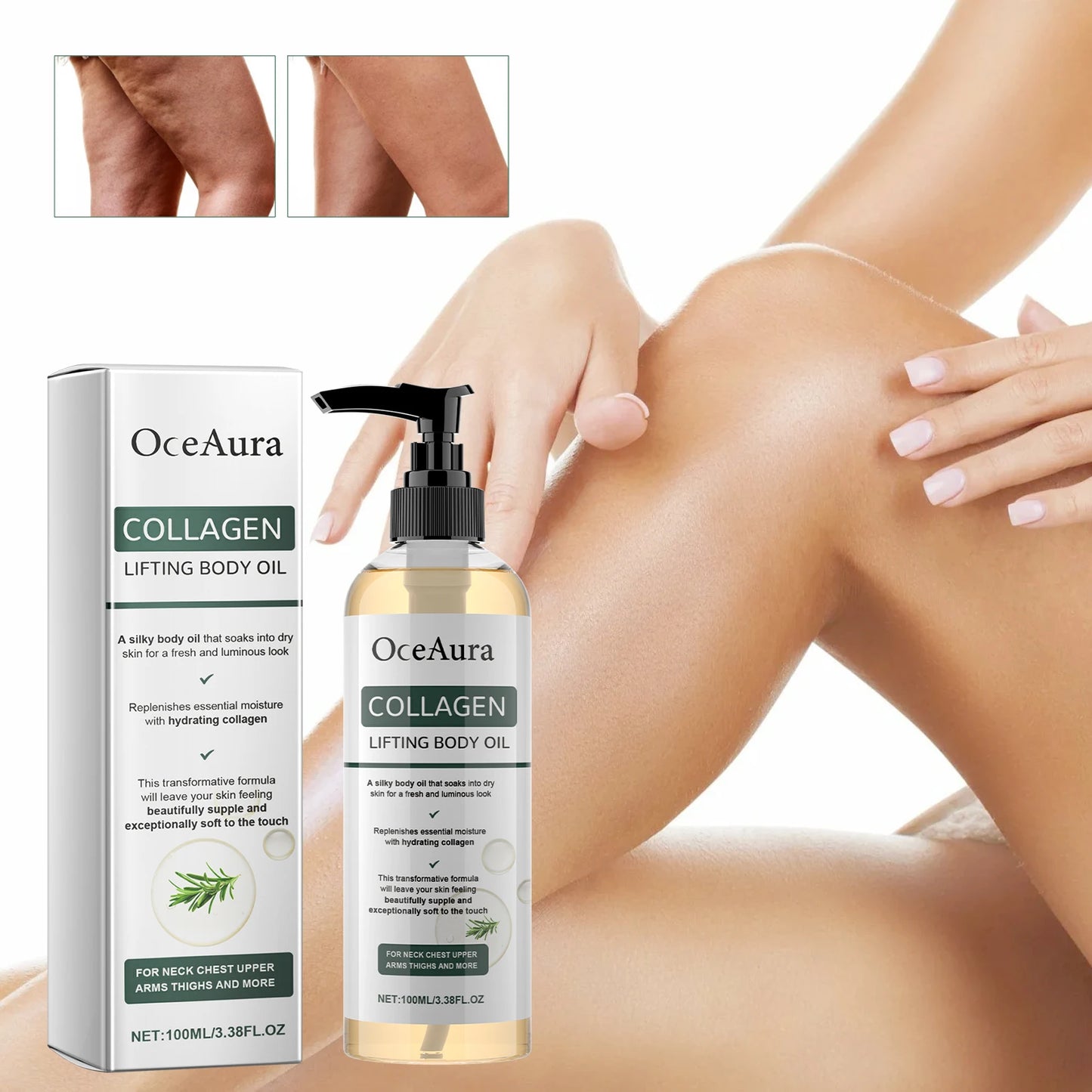 OceAura Collagen Firming Body Oil – Skin Tightening 100ml