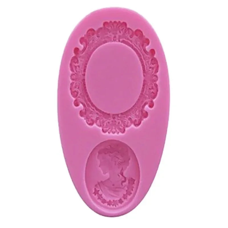 Retro Palace Frame Noblewoman Liquid Silicone Mold Kitchen Baking