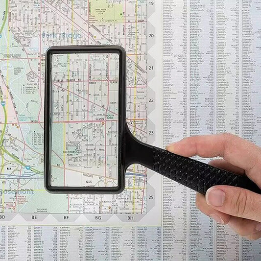 Bview Art 100x50mm Rectangular Elderly Book Reading Magnifier Peaceful Pleasures Health and Wellness