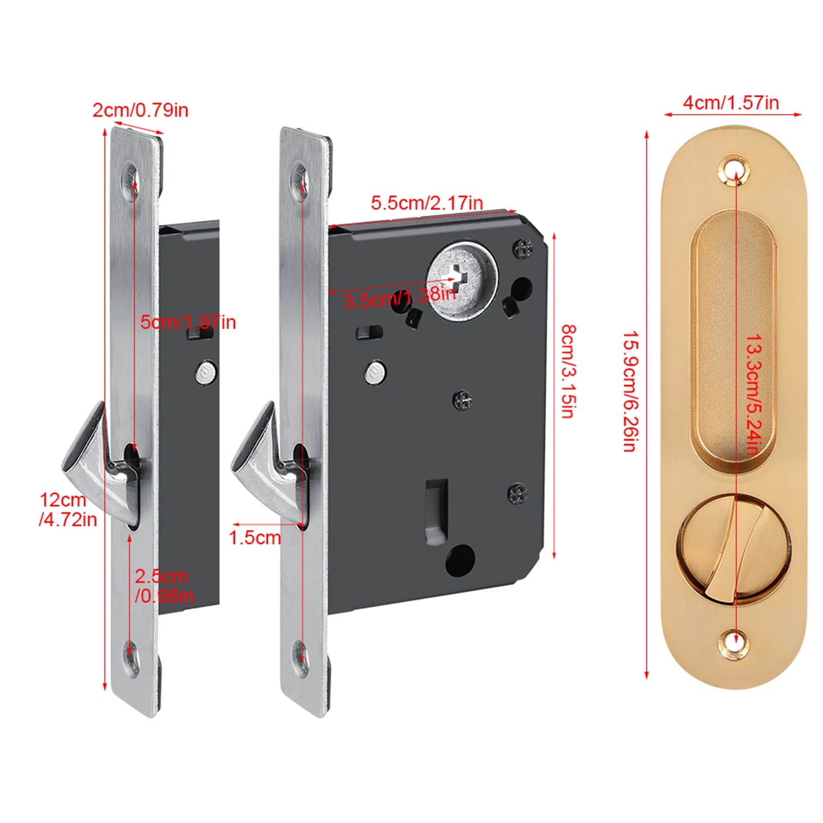 Barn Handle Sliding Handle Antitheft with Keys for Barn Wood Furniture Hardware Sliding Peaceful Pleasures Health and Wellness