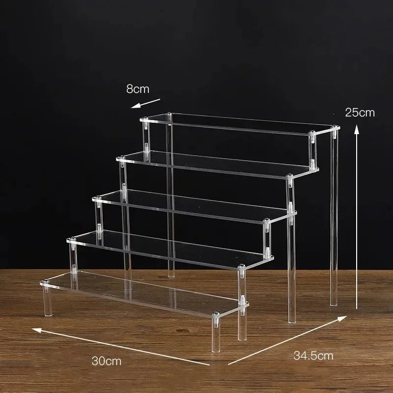Iridescent Acrylic Display Riser Stand 1–5 Tier | Figures & Cupcakes
