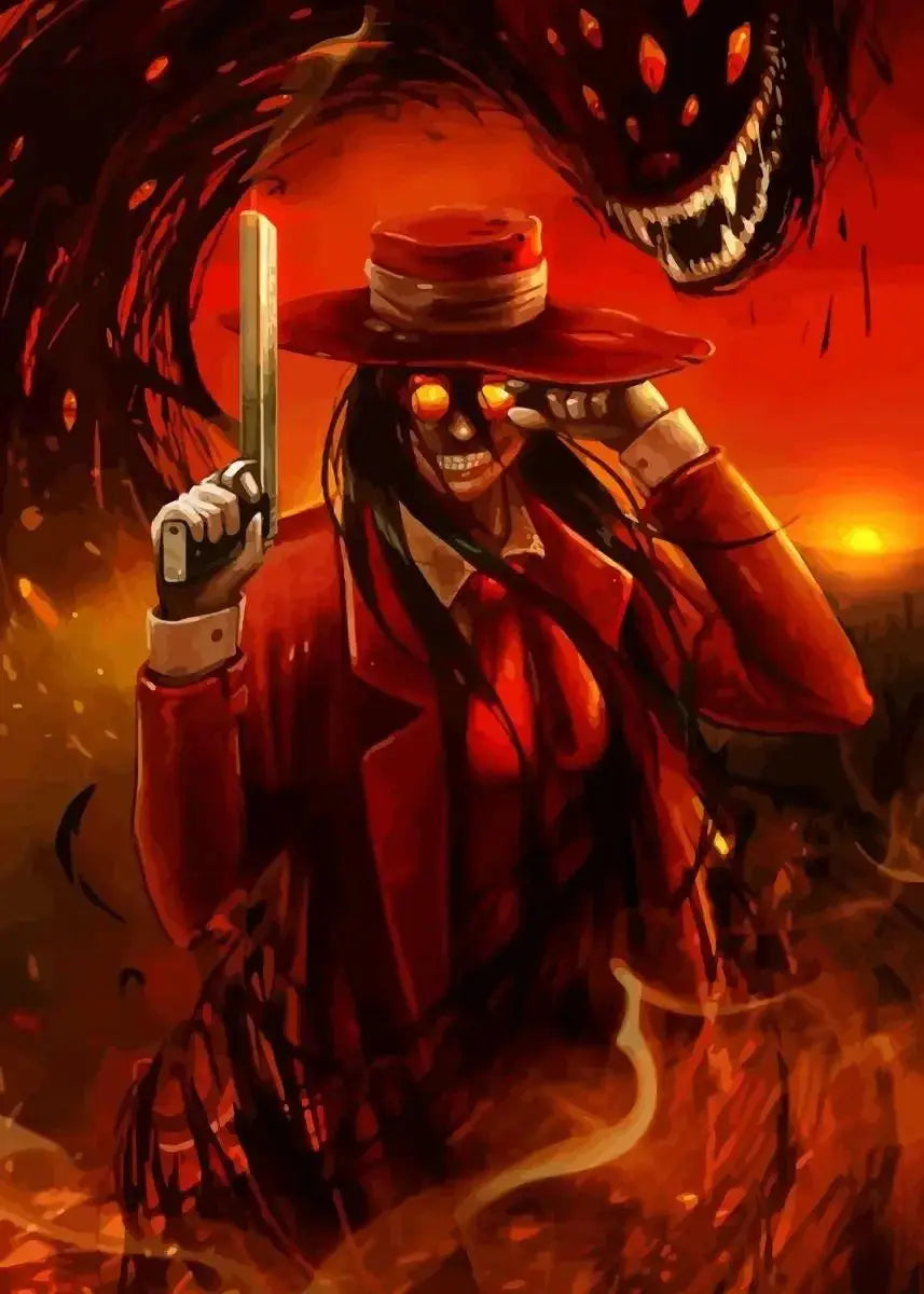 Horror Anime Hellsing Ultimate Posters Manga Canvas Painting Prints Wall Art Mural for Living Room Study Home Decor Peaceful Pleasures Health and Wellness