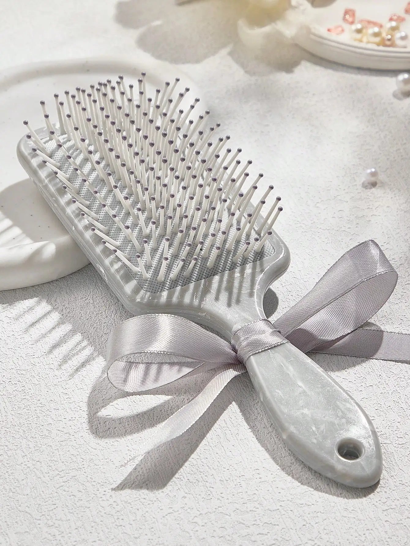Custom Name Hairbrush Personalized Engraved Detangling Air Cushion Comb Bridesmaid Birthday Gift for Women Girls Pink Peaceful Pleasures Health and Wellness