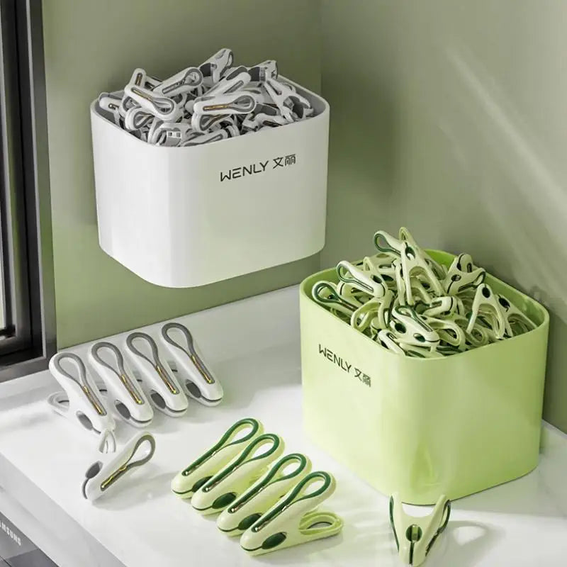 Non Marking Clothes Drying Clip Strong Fixing Sock Clips Storage Basket for Dormitory Home Use Windproof and Anti Slip Peaceful Pleasures Health and Wellness