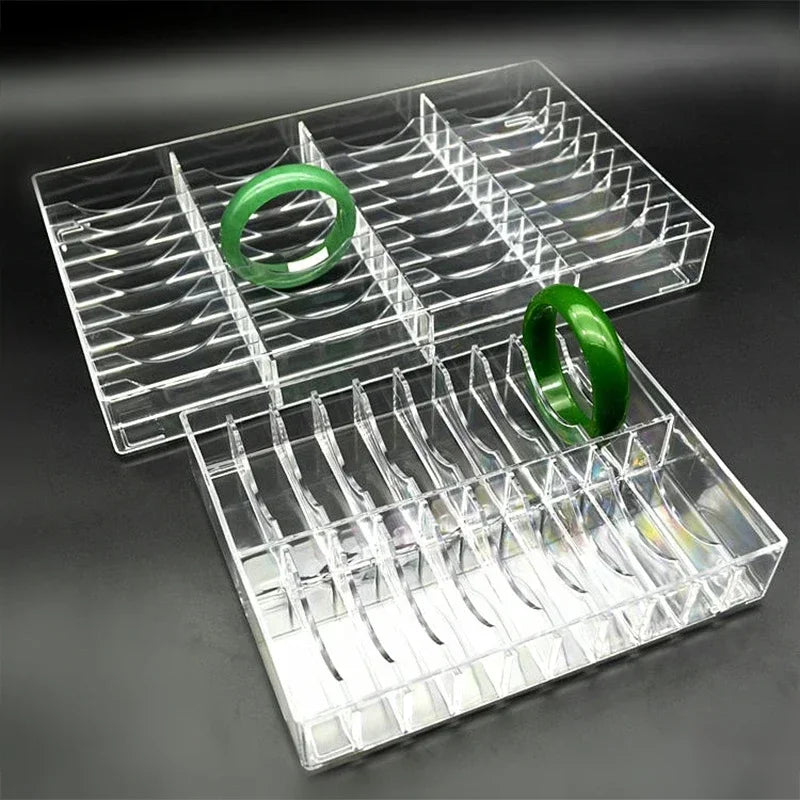 40 Grids Acrylic Cosmetic Makeup Bracelet Holder Large Storage Box Powder Jewelry Shelf Make Up Organizer Escritorio Peaceful Pleasures Health and Wellness Clear