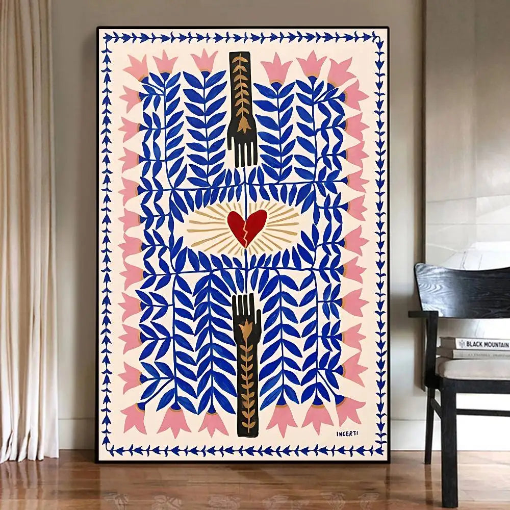 Ancient Egypt Tiger Leopard Vintage Canvas Wall Art Poster