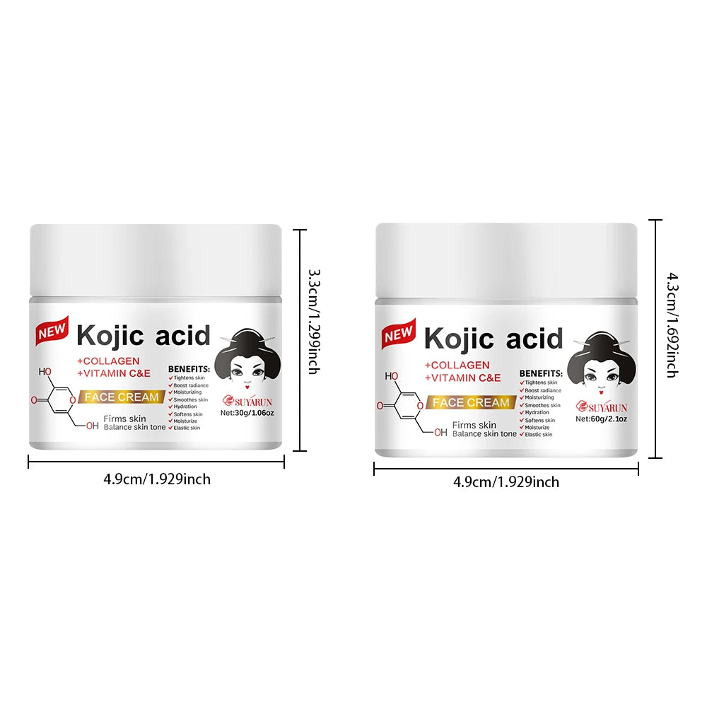 SUYARUN Propolis Vitamin E Kojic Acid Cream - Brightening, Moisturizing, Anti-Aging, Dark Spot Removal, All Skin Types. Peaceful Pleasures Health and Wellness