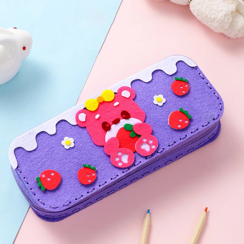 Children's Sewing Stationery Bag Handmade Material Kits Cute Cartoon