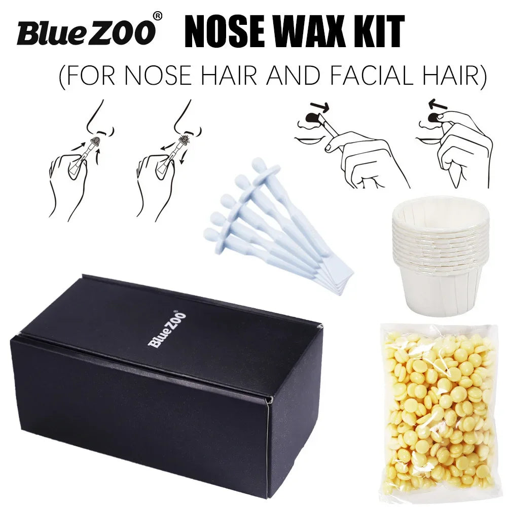 Nose Hair Trimmer - Portable Wax - Coated Nose Hair Removal Cosmetic Tool - Nose Cleaning Tool Peaceful Pleasures Health and Wellness China Mainland Wax Kit with box