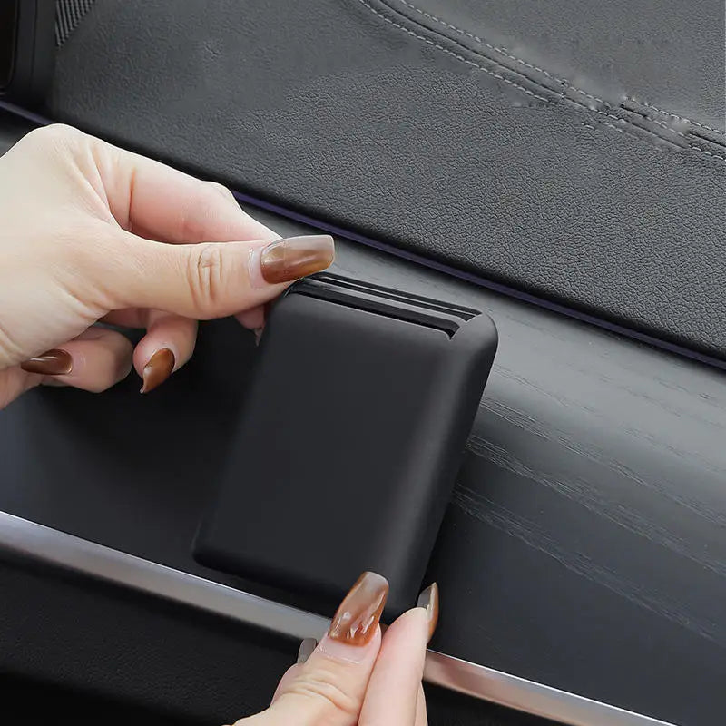 Self Adhesive Car Card Storage Box Multi Slot Toll Fuel Parking Card Organizer Universal Car Interior Ticket Receipt Mini Holder Peaceful Pleasures Health and Wellness