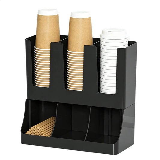 6-Compartment Coffee Station Organizer | Pods, Tea & Condiments Coffee Station Organizer Peaceful Pleasures Health and Wellness