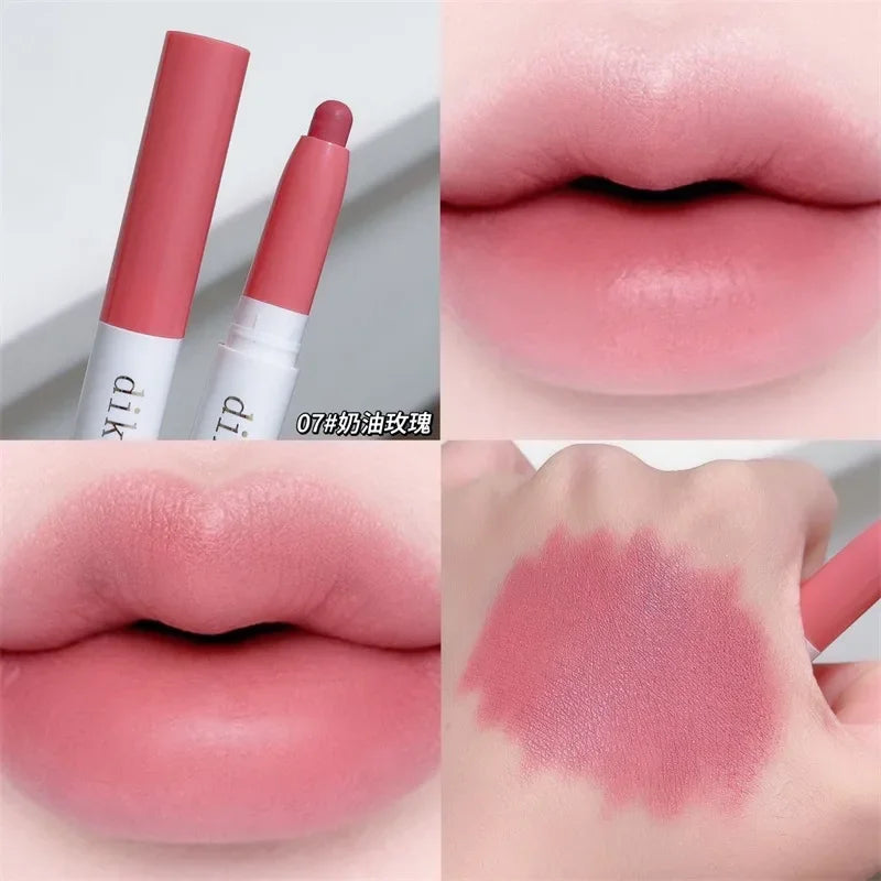 Waterproof Matte Lip Liner Pencil – Nude & Coral Pink, Long-Lasting