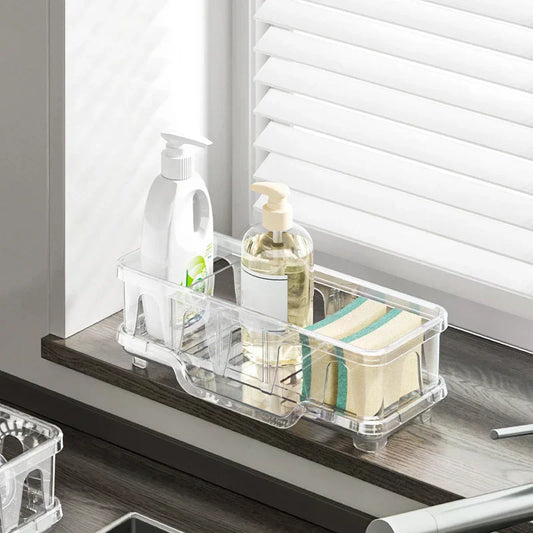 Kitchen Sink Drain Rack – Sponge Soap Shampoo Storage Shelf Sink Drain Rack Peaceful Pleasures Health and Wellness