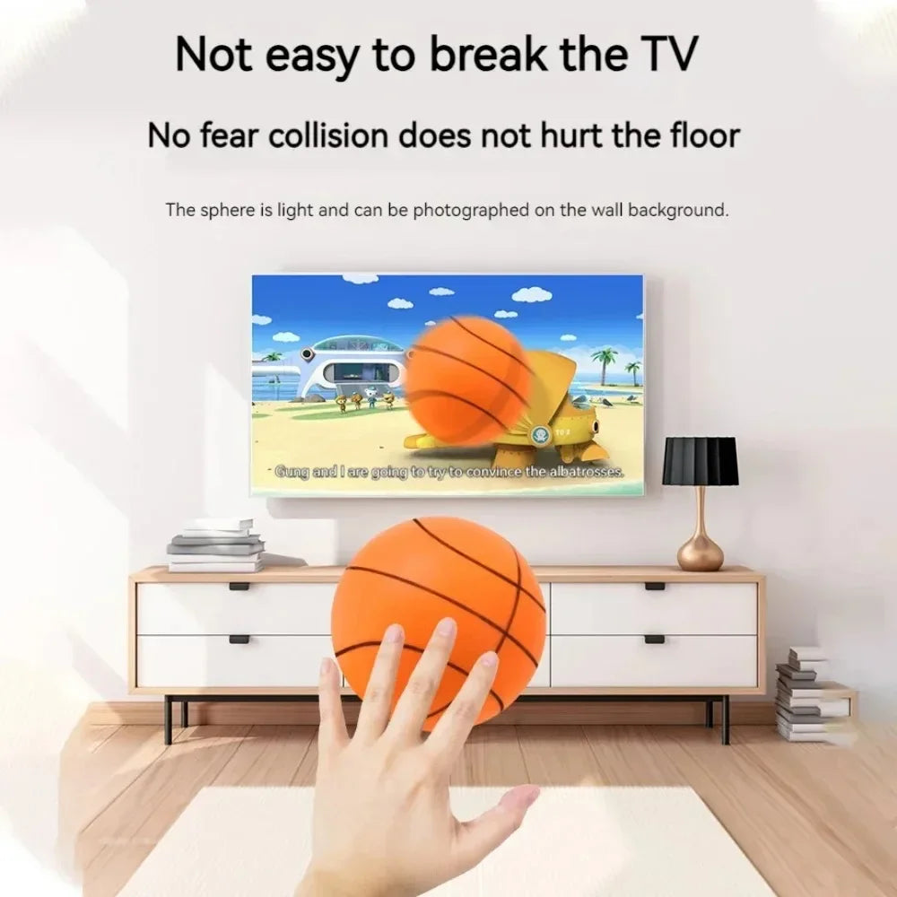 Kids Indoor Silent PU Foam Basketball – Mute Bounce Ball Peaceful Pleasures Health and Wellness
