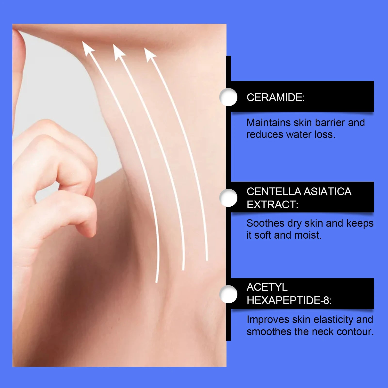 Neck Roller Cream Lift Firm Moisturize Brighten Neck Skin Remove Double Chins Reduce Fine Lines Anti-Wrinkle V-Shaped Face Cream Peaceful Pleasures Health and Wellness