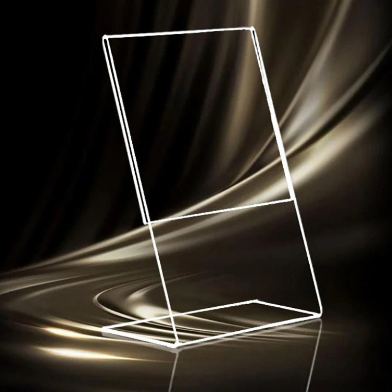 Transparent Acrylic Display Stand – Photo, Card & Sign Holder