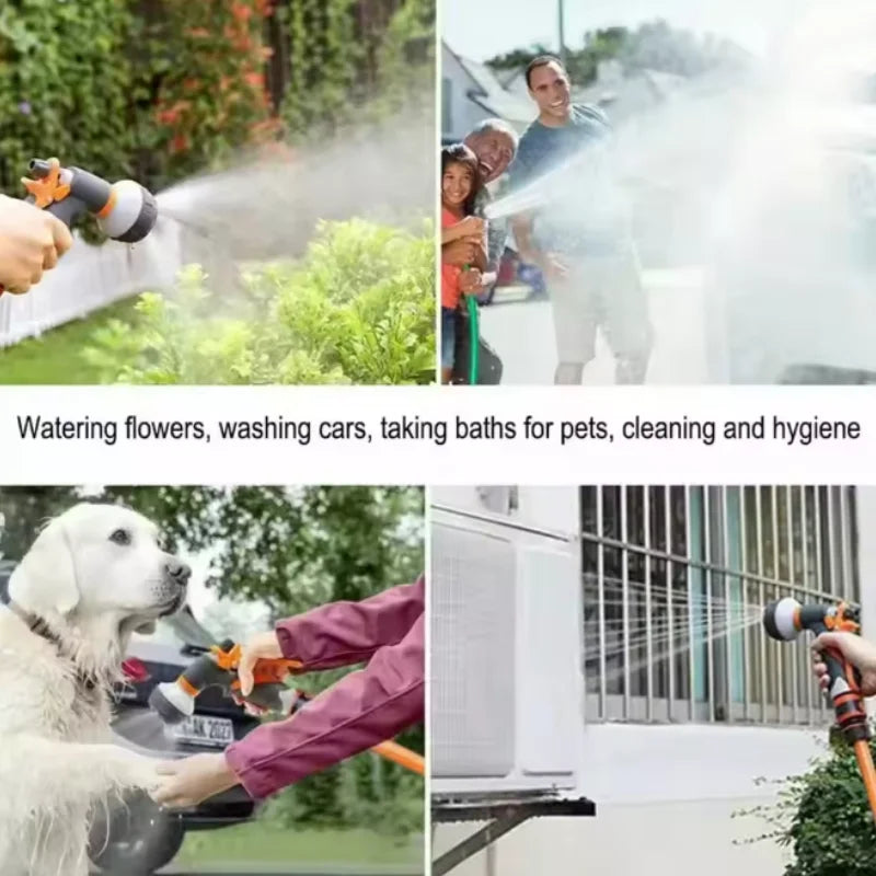 25FT Expandable Magic Hose Lightweight Design Durable Materials 7 Water Spraying Functions Gun Home Garden Watering Tools Peaceful Pleasures Health and Wellness