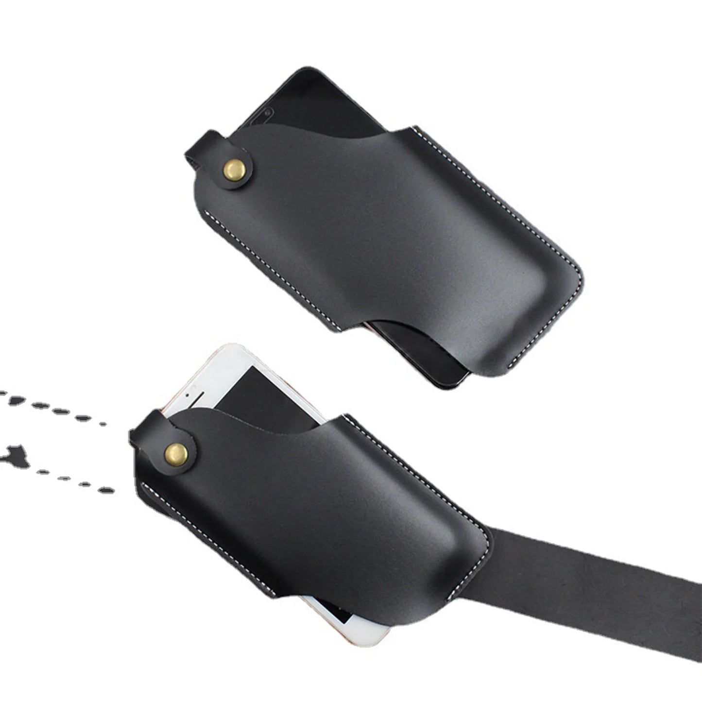 Durable Phone Belt Holder Pouch Universal Black Phone Holster with Belt Loops for Men Carrying Pouch Peaceful Pleasures Health and Wellness