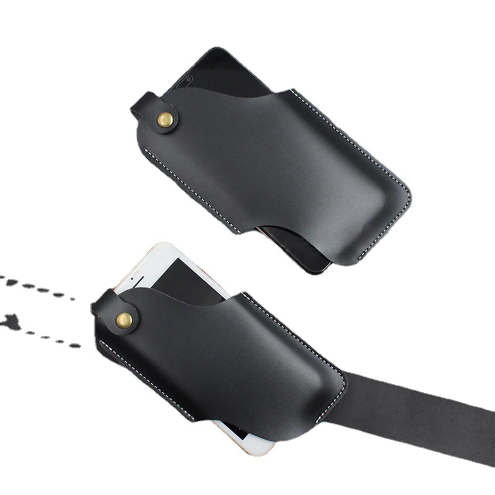 Durable Phone Belt Holder Pouch Universal Black Phone Holster with Belt Loops for Men Carrying Pouch Peaceful Pleasures Health and Wellness