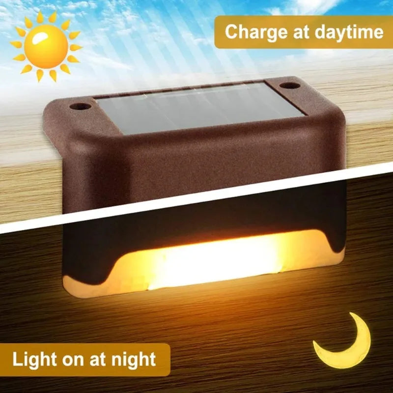 Solar Fence Lights Outdoor Waterproof LED Railing Lamp 1–12 Pack