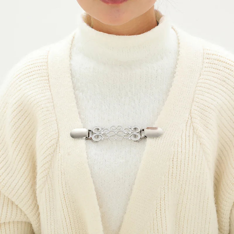Vintage Sweater Shawl Clips Cardigan Collar Clips Brooch Pin for Women Cardigan Scarf Buckle Clothing Accessories Peaceful Pleasures Health and Wellness