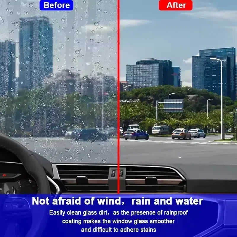 Car Glass Anti-rain Water Spray Repellent Nano Coating Hydrophobic Waterproof Agent Oil Film Removing Auto Glass Film Agent Peaceful Pleasures Health and Wellness