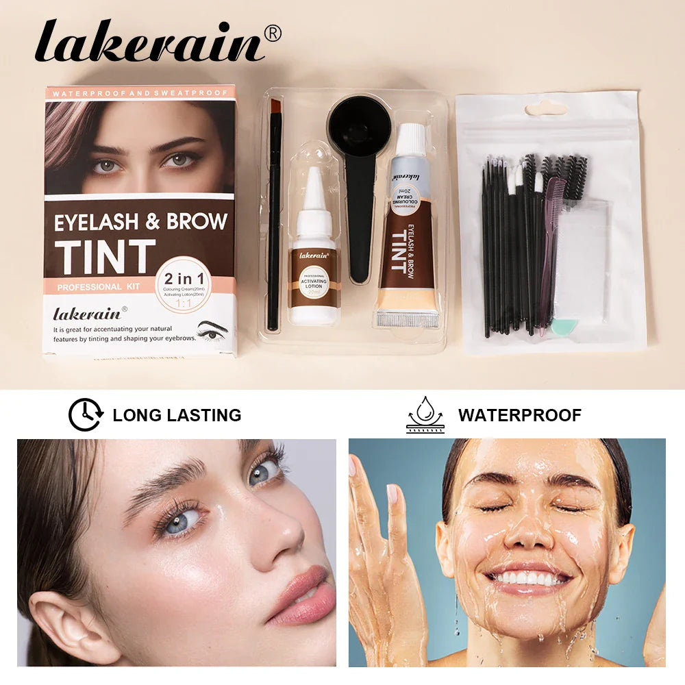 Lakerain Eyelash & Brow Tint Kit – Waterproof Long-Lasting Color