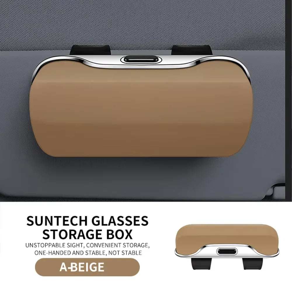 Car Sun Visor Glasses Holder – Snap-On Eyeglass Case