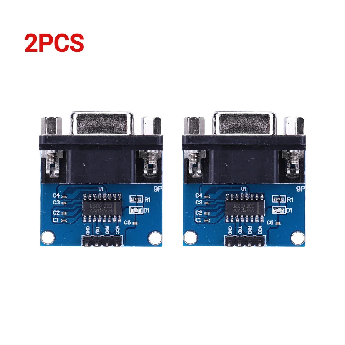 1-10PCS MAX3232 RS232 to TTL Serial Port Converter Module TX RX VCC GND Female DB9 Connector 3.3V-5.5V MAX232 Flashing Board Peaceful Pleasures Health and Wellness 2PCS