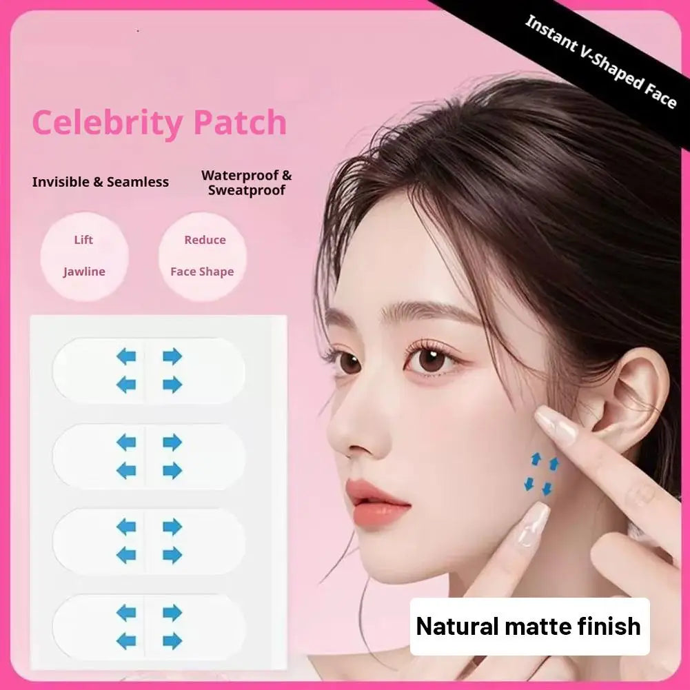 40/80/100pcs Invisible V-Shaped Face Lift Tape, Waterproof Breathable Chin Lifting Sticker, Transparent Face Tightening Makeup T Peaceful Pleasures Health and Wellness