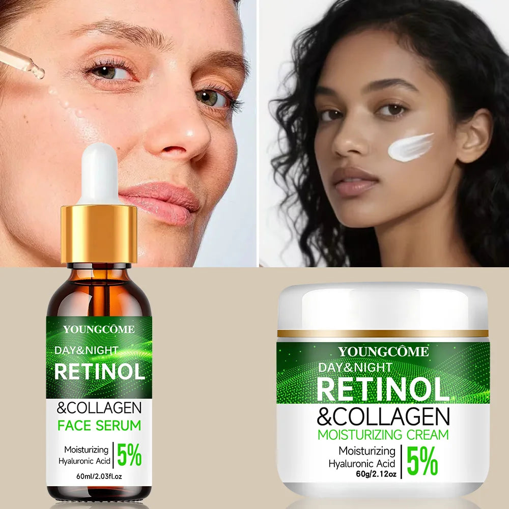 YOUNGCOME Retinol Day Night Moisturizer Cream - Hyaluronic Acid Hydration for Daily Skin Care | Face Moisturizing Lotion Peaceful Pleasures Health and Wellness