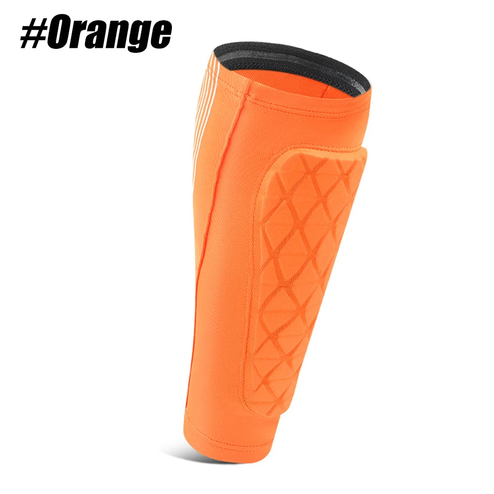 WEFITON Soccer Shin Guards Honeycomb Compression Sleeve Soccer Shin Guards Peaceful Pleasures Health and Wellness Orange-1PCS XXL