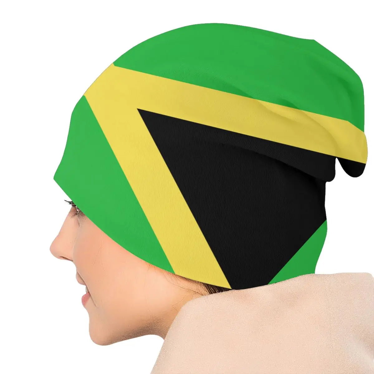 Jamaica Flag Knit Beanie Hat | Unisex Jamaican Pride Skull Cap