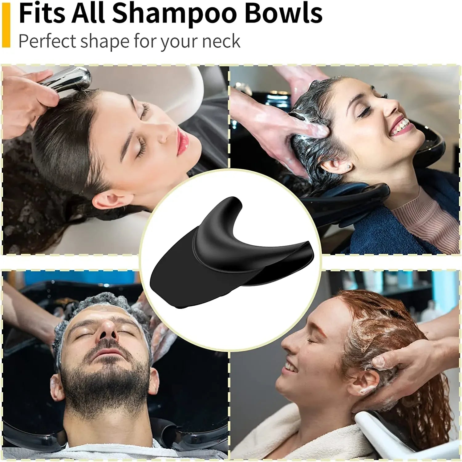 Salon Neck Rest Shampoo Gel Neck Cushion Spa Shampoo Neck Head Rest Cushion Silicone Neck Rest for Sink Hair Washing Hair Tools Peaceful Pleasures Health and Wellness