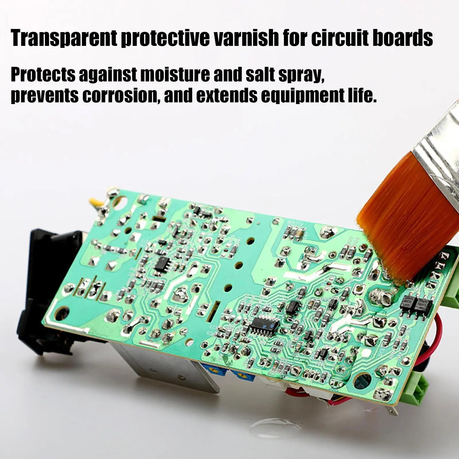 100ML Electronic Waterproof Coating Transparent Protective Coating Anti-moisture Waterproof Circuit Board Repair Glue with Brush Peaceful Pleasures Health and Wellness