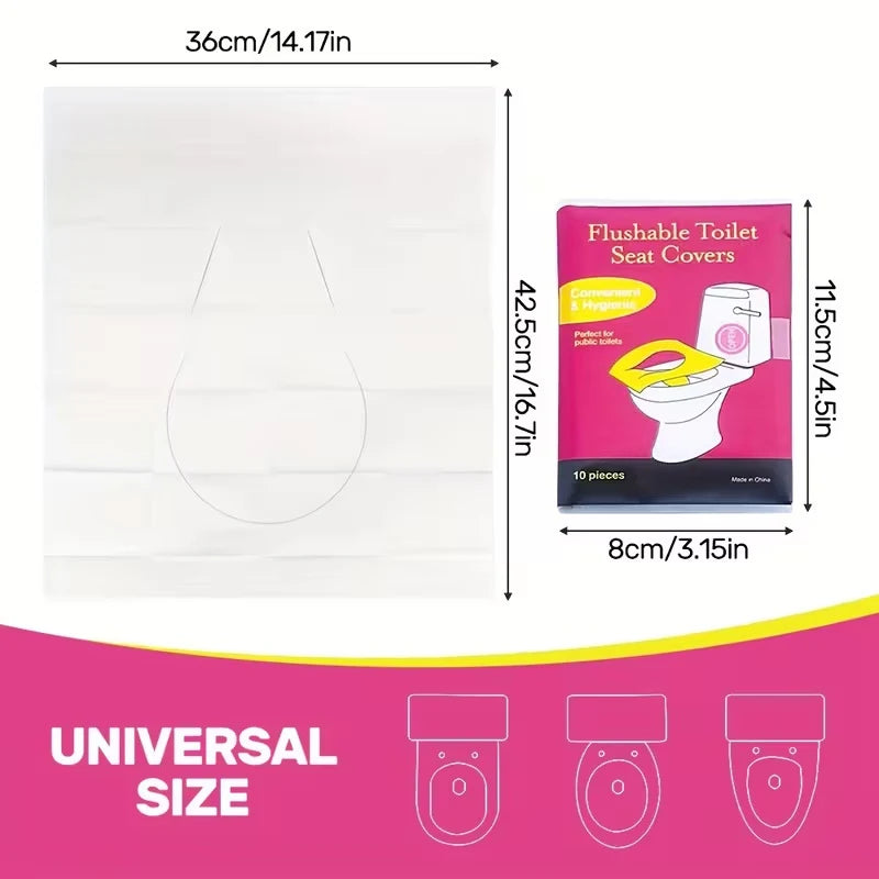 Disposable Toilet Seat Covers 10/40/70 Pack – Travel & Hotel